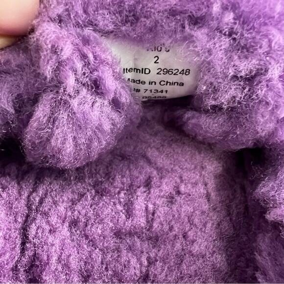 L.L. BEAN Kids Wicked Good Gray Shearling Slippers Size 2 - Picture 5 of 7